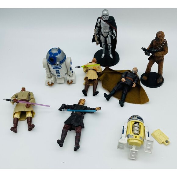 Star Wars Loose Figure Lot Captain Plasma, R2D2 Light Saber Clone Wars Commander - Picture 2 of 9